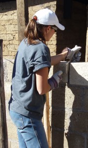 Fitting Cut Block into Wall