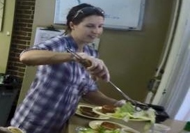Serving Lunch at Shelter