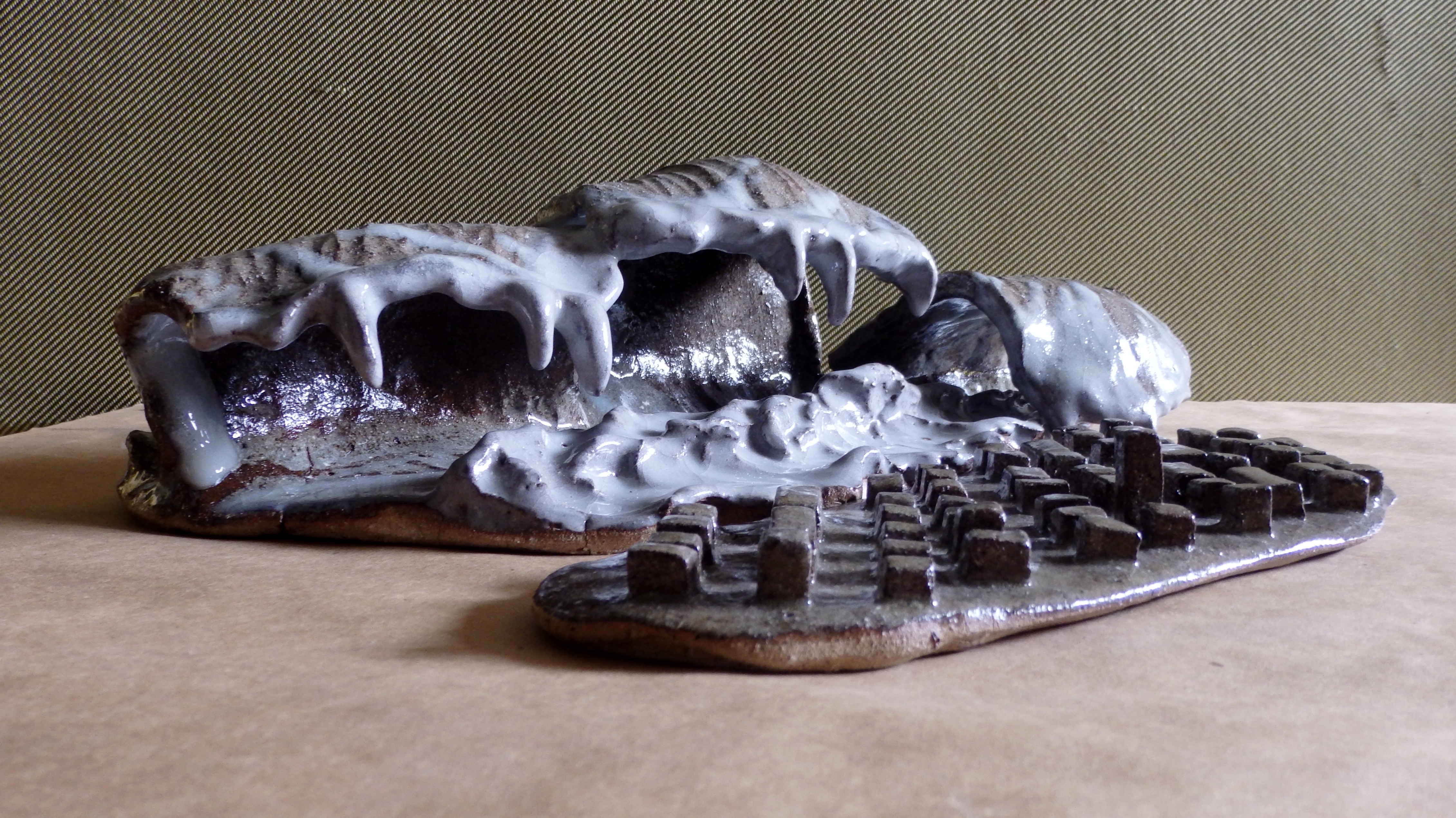 Tsunami Clay Sculpture